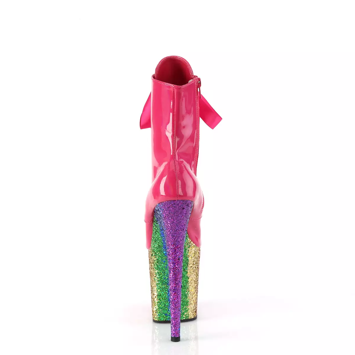 8 Inch Heel FLAMINGO-1020HG Hot Pink Holo Patent