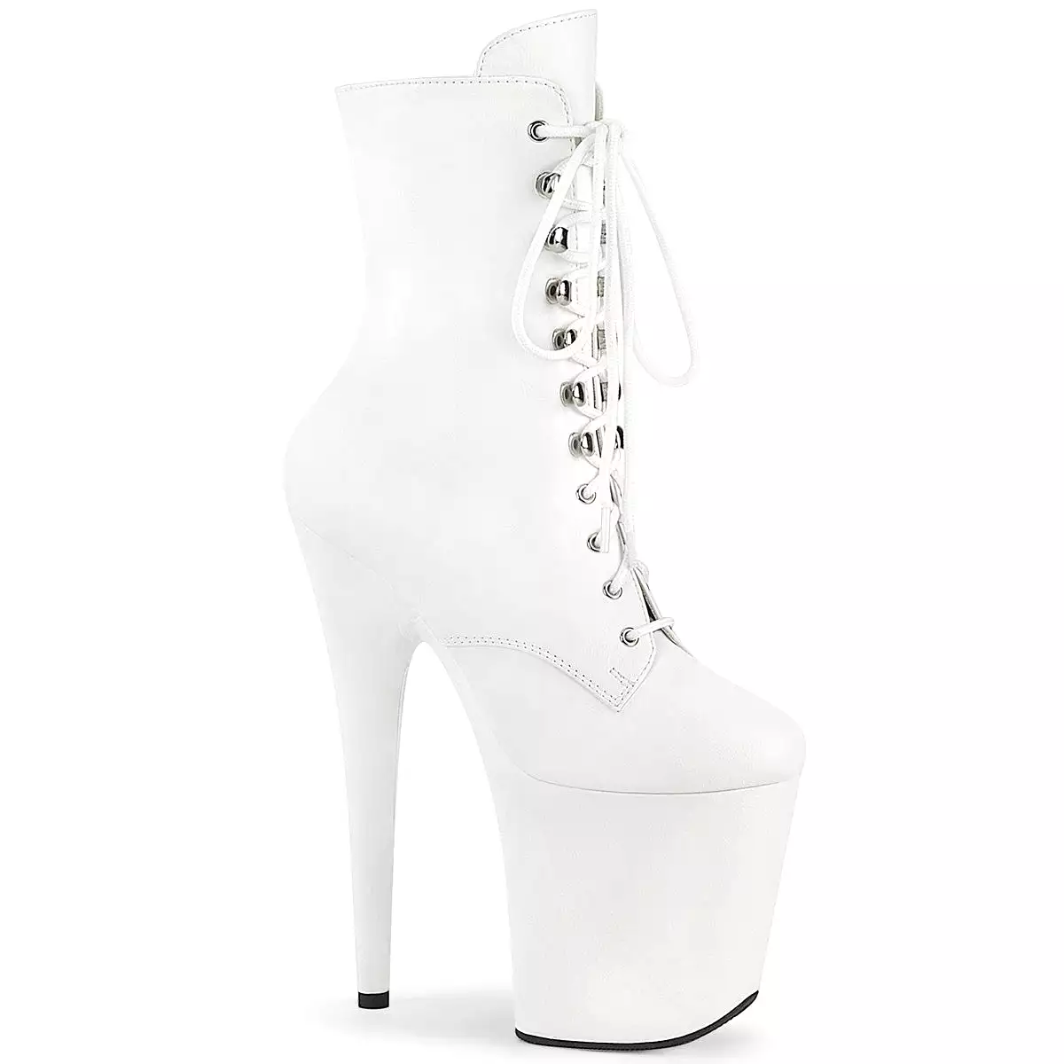 8 Inch Heel FLAMINGO-1020WR White Pu