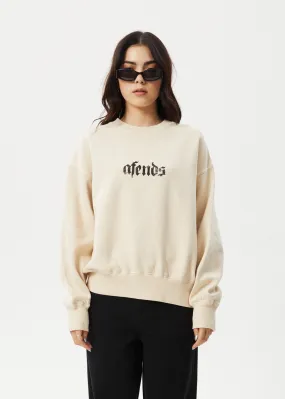 AFENDS Womens Scorpio - Crew Neck - Sand