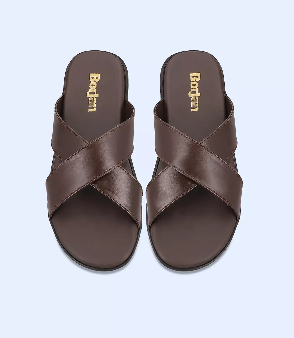 BM4578-BROWN-Men Slipper