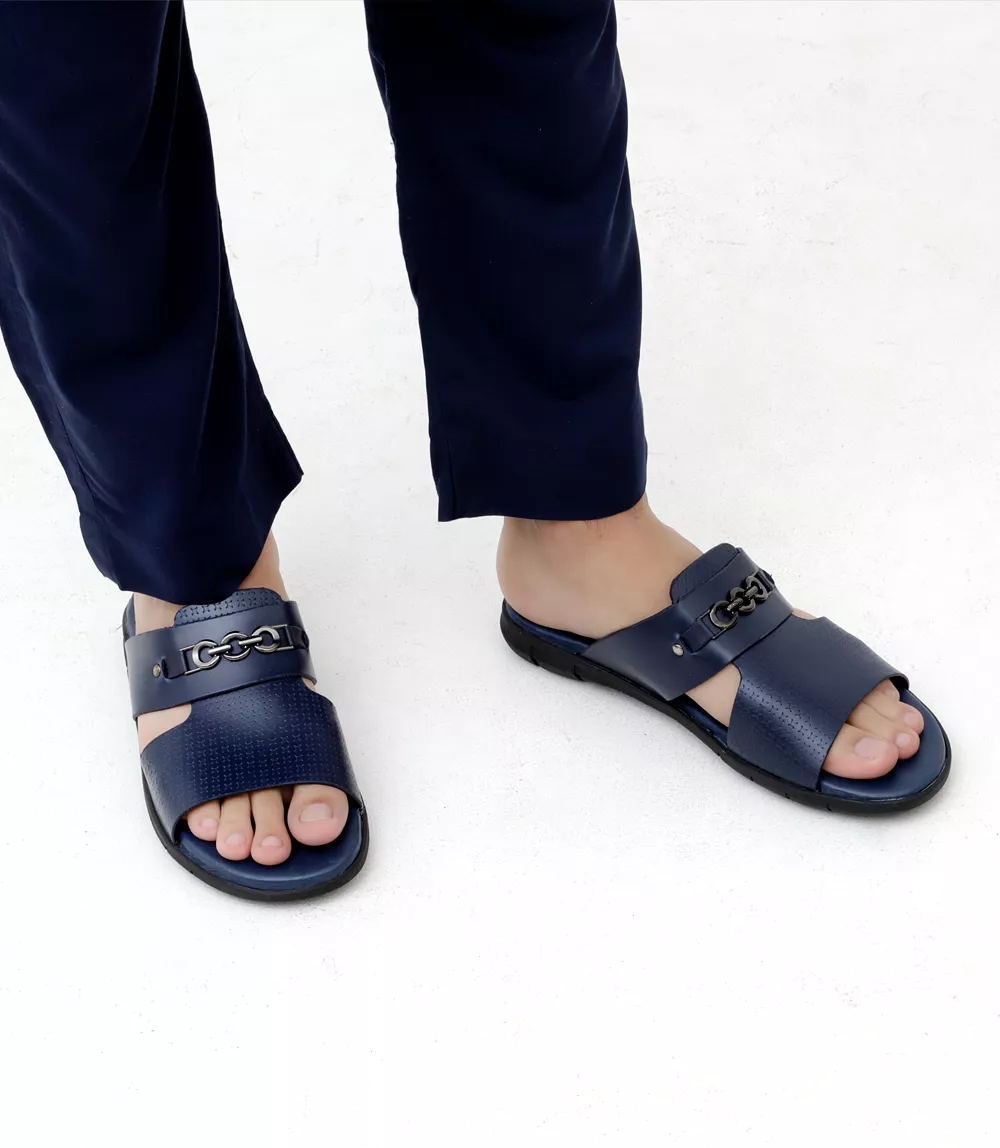 BM4996-NAVY-Men Slipper