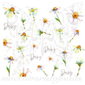 Daisy Flower Water Decals