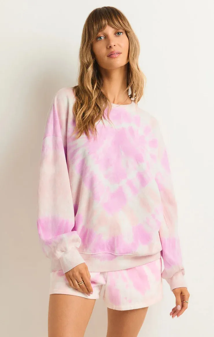 Lovers Only Tie Dye Crew Sweatshirt