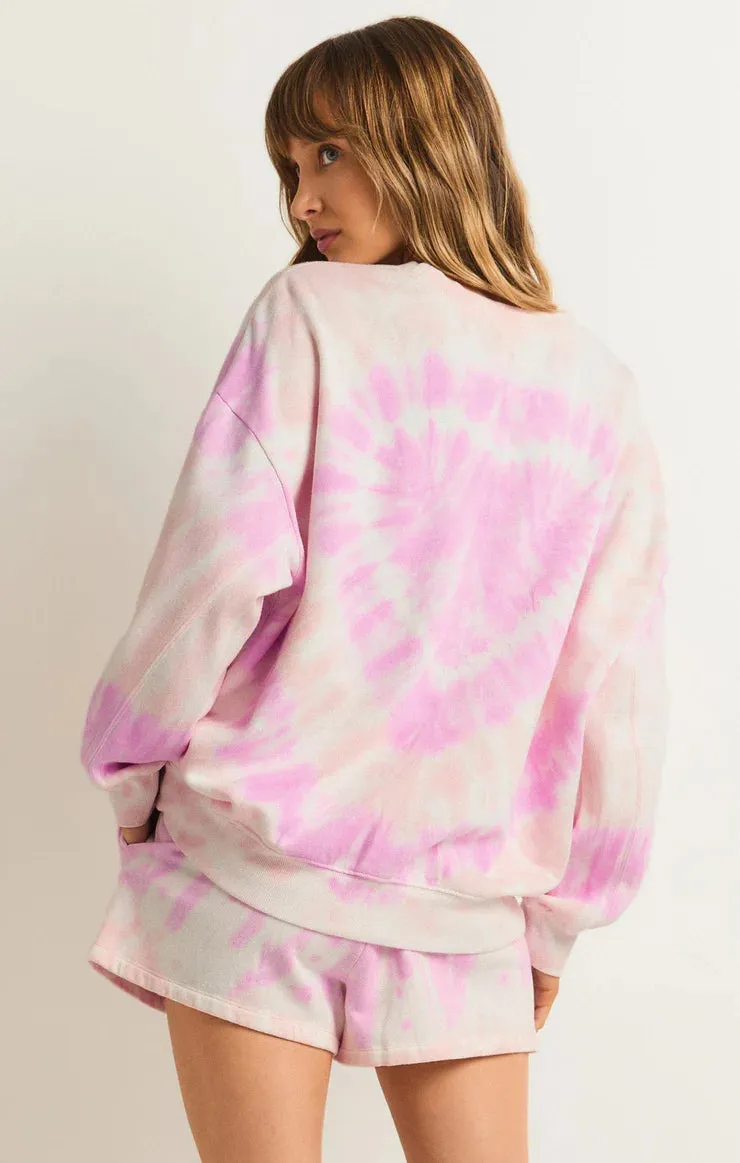 Lovers Only Tie Dye Crew Sweatshirt