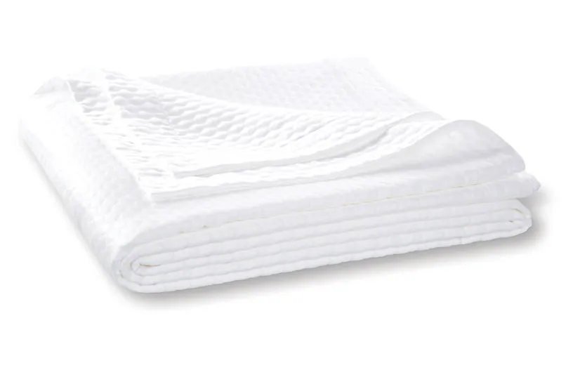 Matouk Pearl Queen Coverlet - White