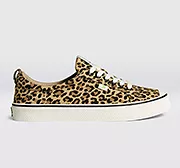 OCA Low Stripe Leopard Print Canvas Sneaker Men