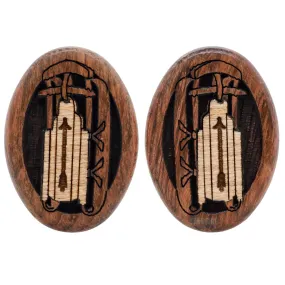 Sled Wood Oval Inlay Plugs