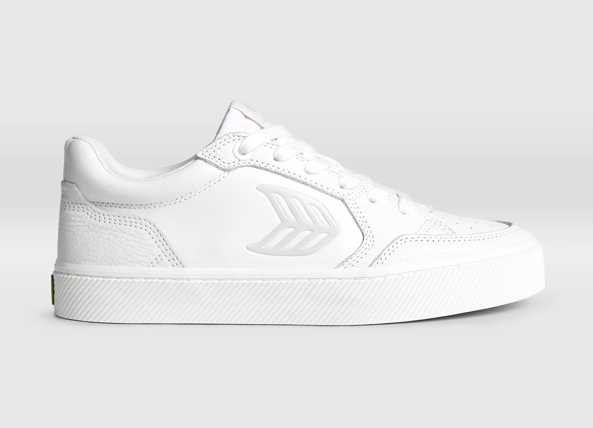 VALLELY White Leather Ice Logo Sneaker Men